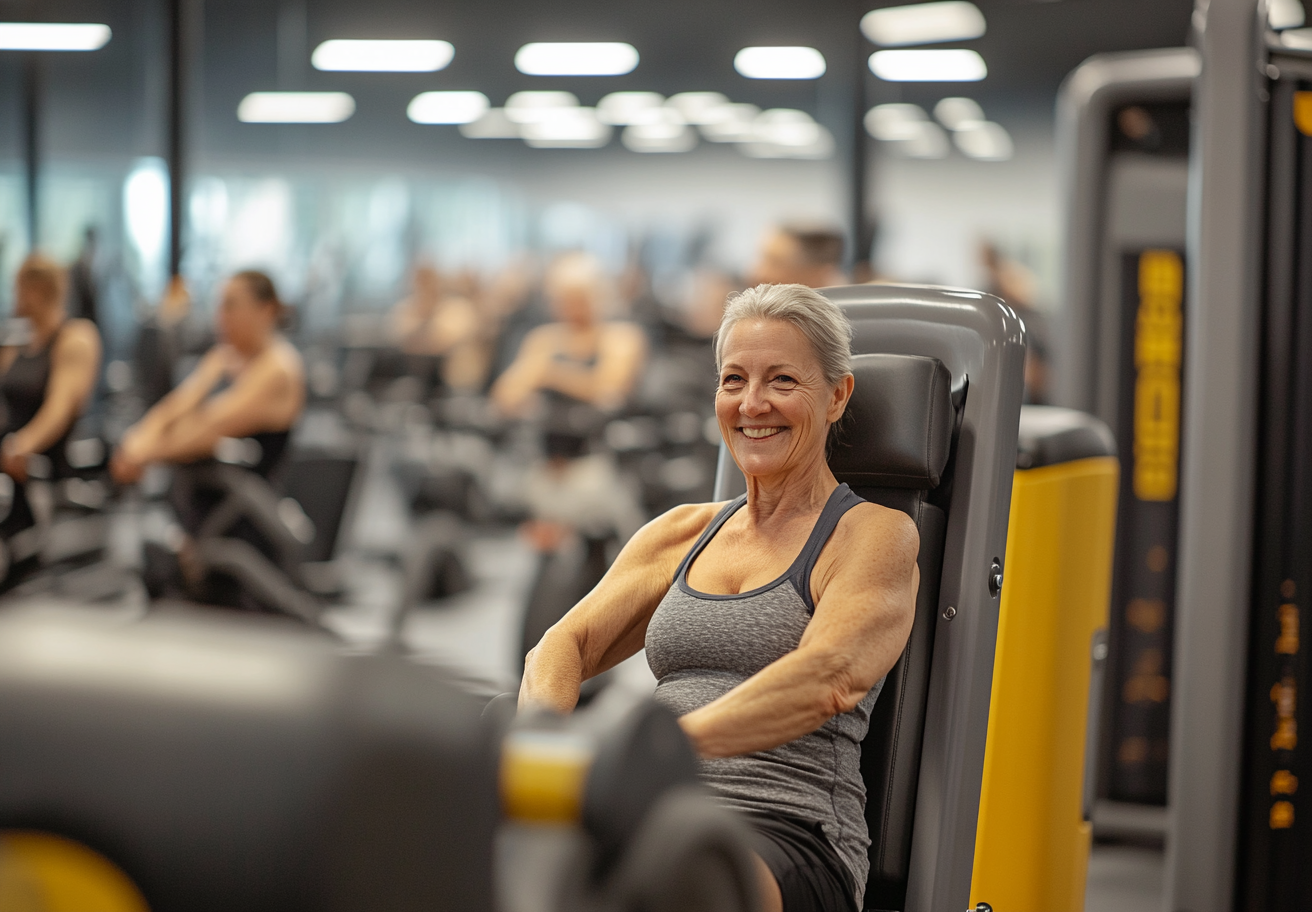 Старші люди займаються фітнесом